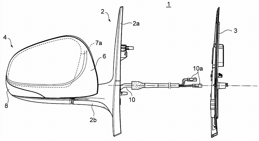 Door mirror fabricating method