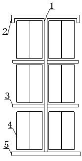 Glass bottle erecting bracket capable of saving space