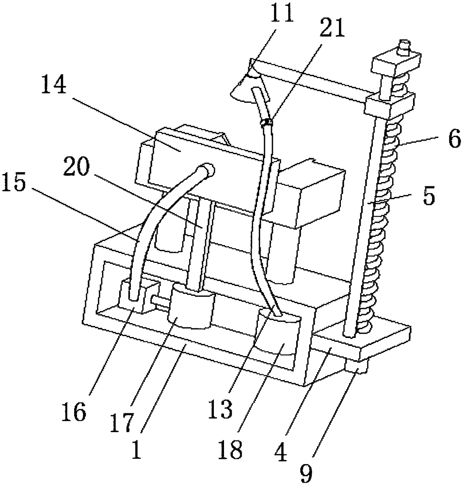 Headrest type suspended anesthesia device in anesthesia department