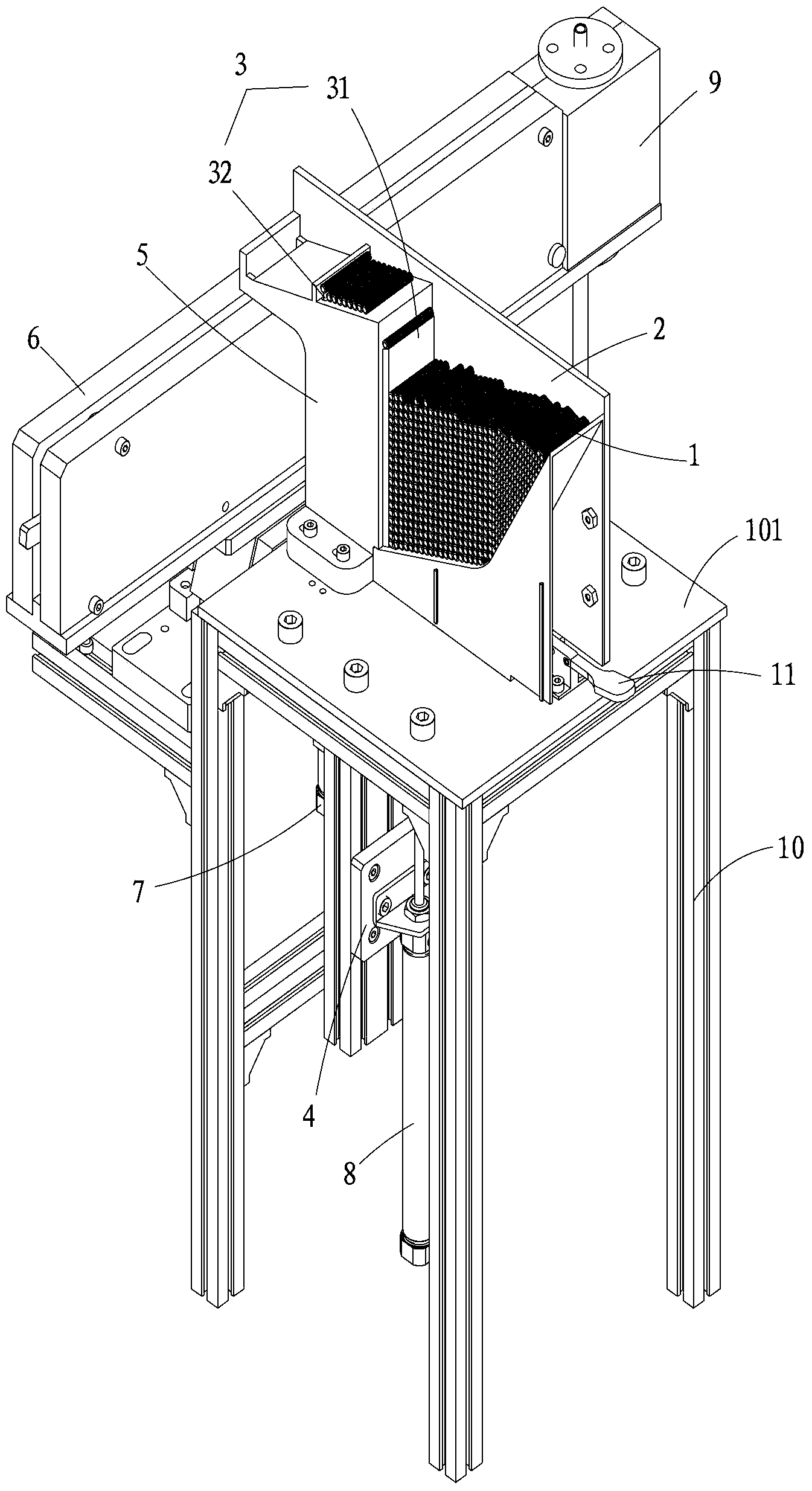 Automatic screw rod feeding device