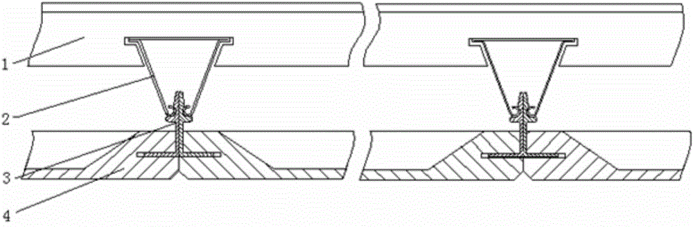 Detachable full-concealed installation structure for gypsum ceilings and installation method