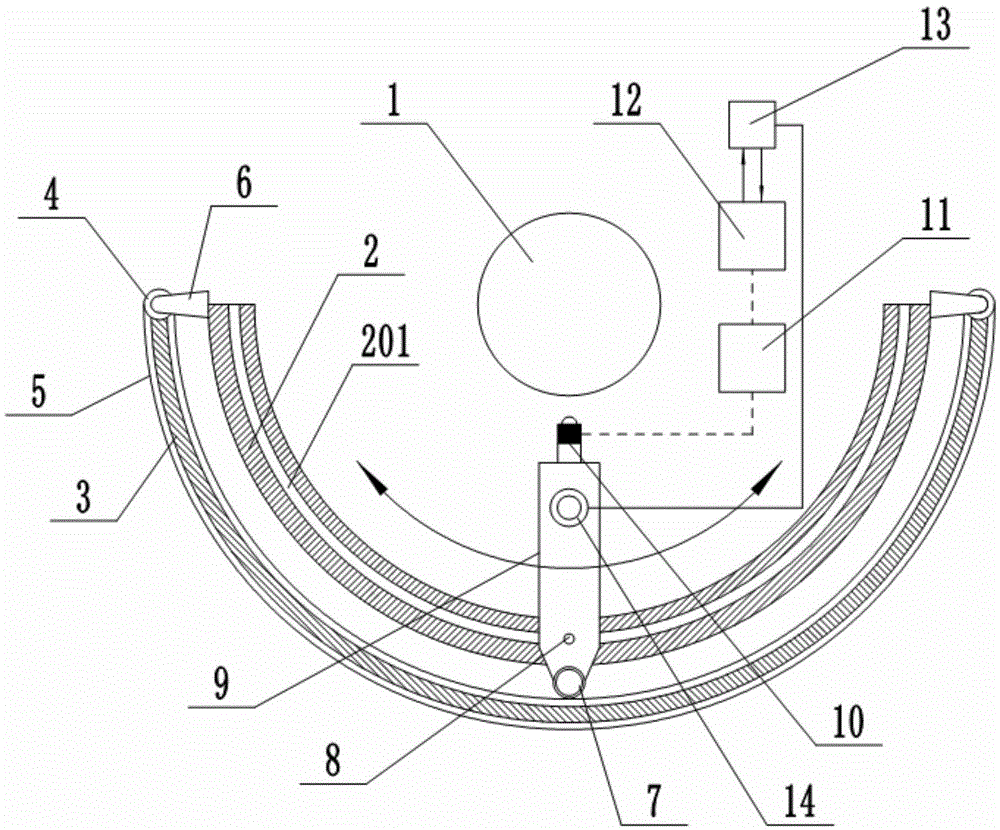 Annular welding seam detection device with indication control function