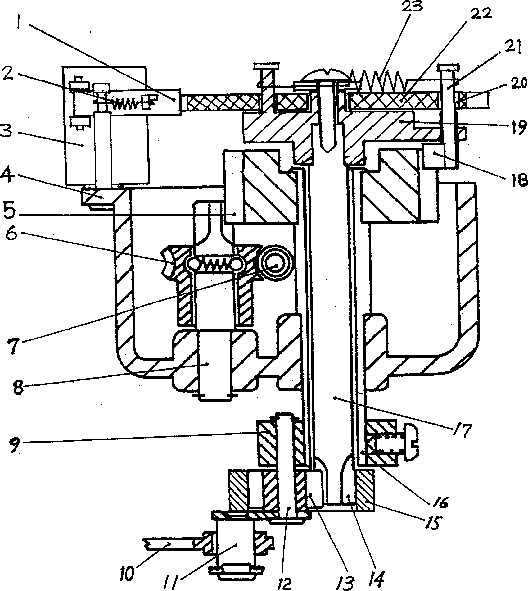 Control set for adjusting angle of swing of electric fan