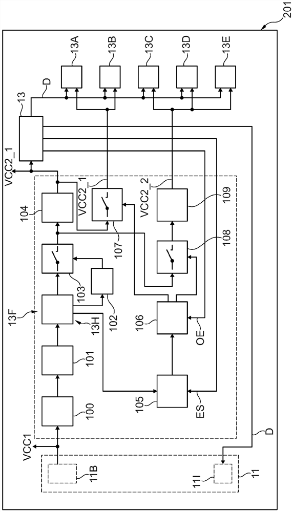 Electronic shelf label system with energy supply for consumers operating shelf labels for long period of time