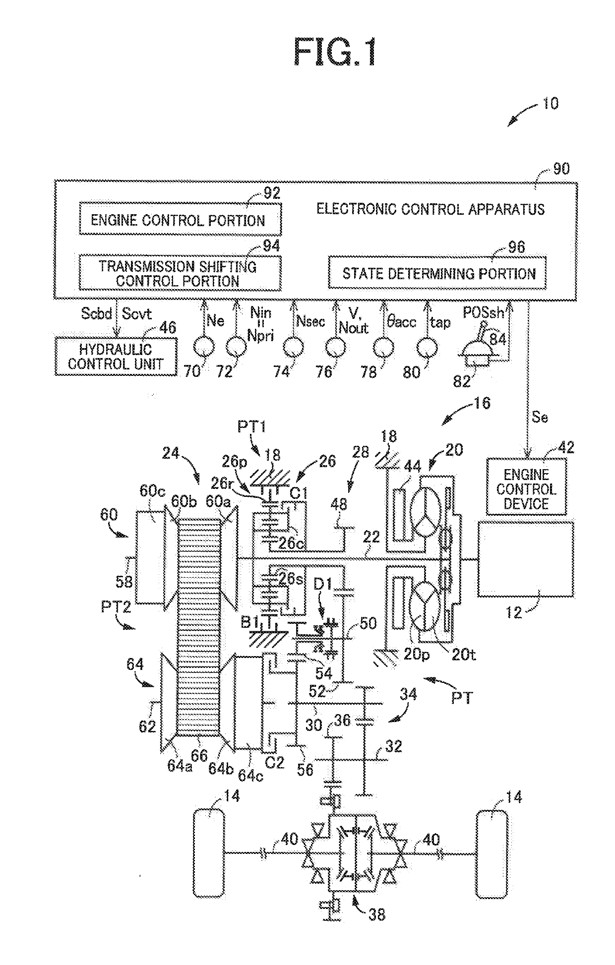 Control apparatus for vehicle drive-force transmitting apparatus