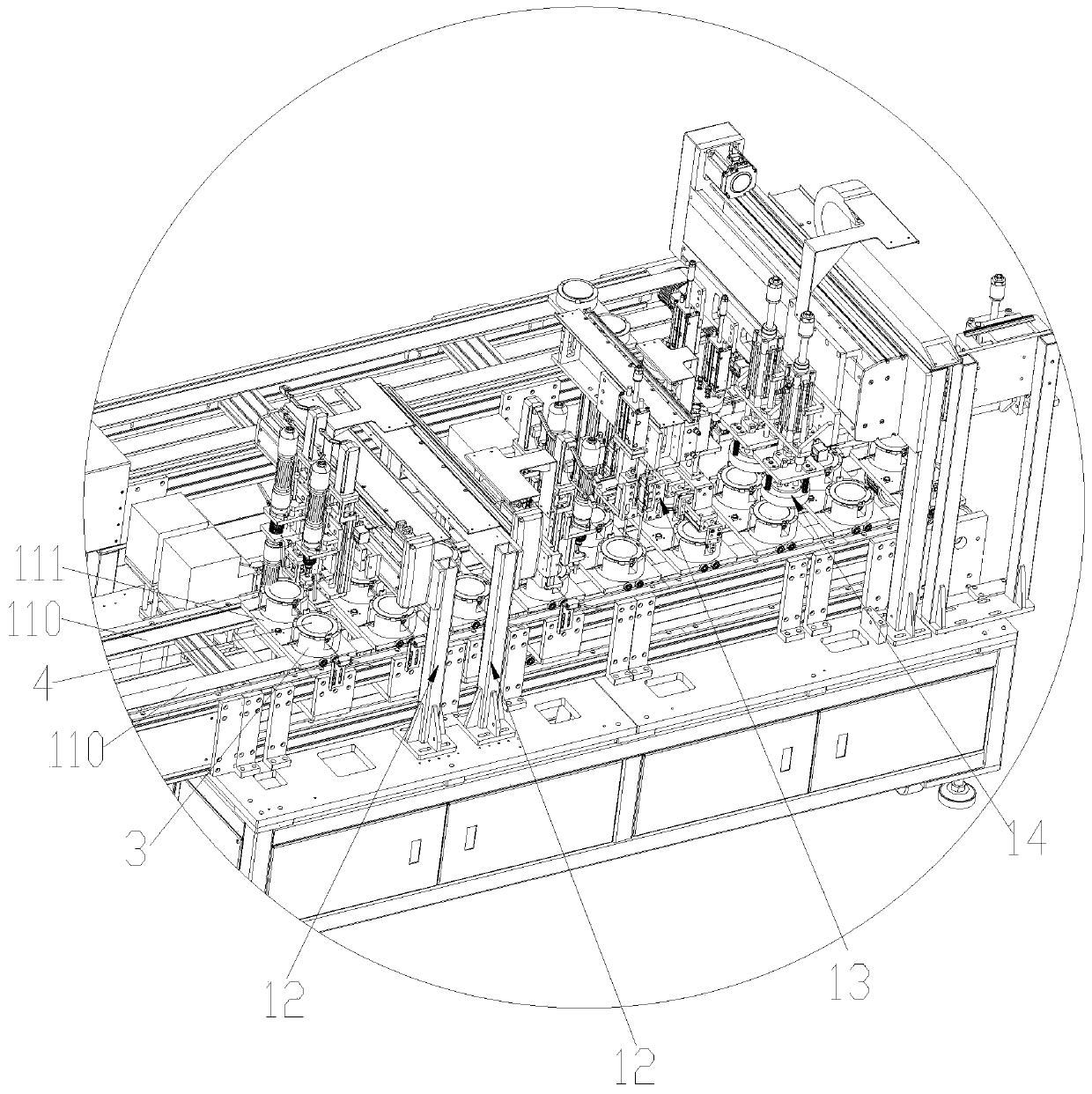 Automatic down lamp assembling equipment