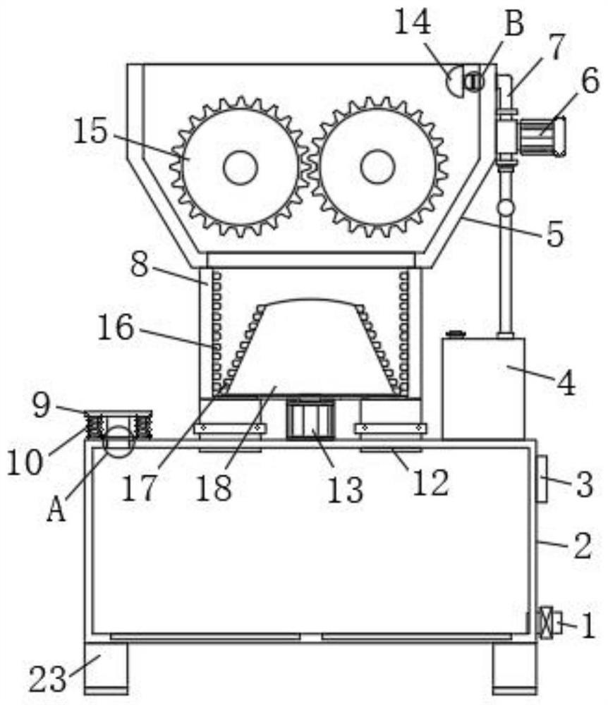 Metal material smelting device for metal material processing