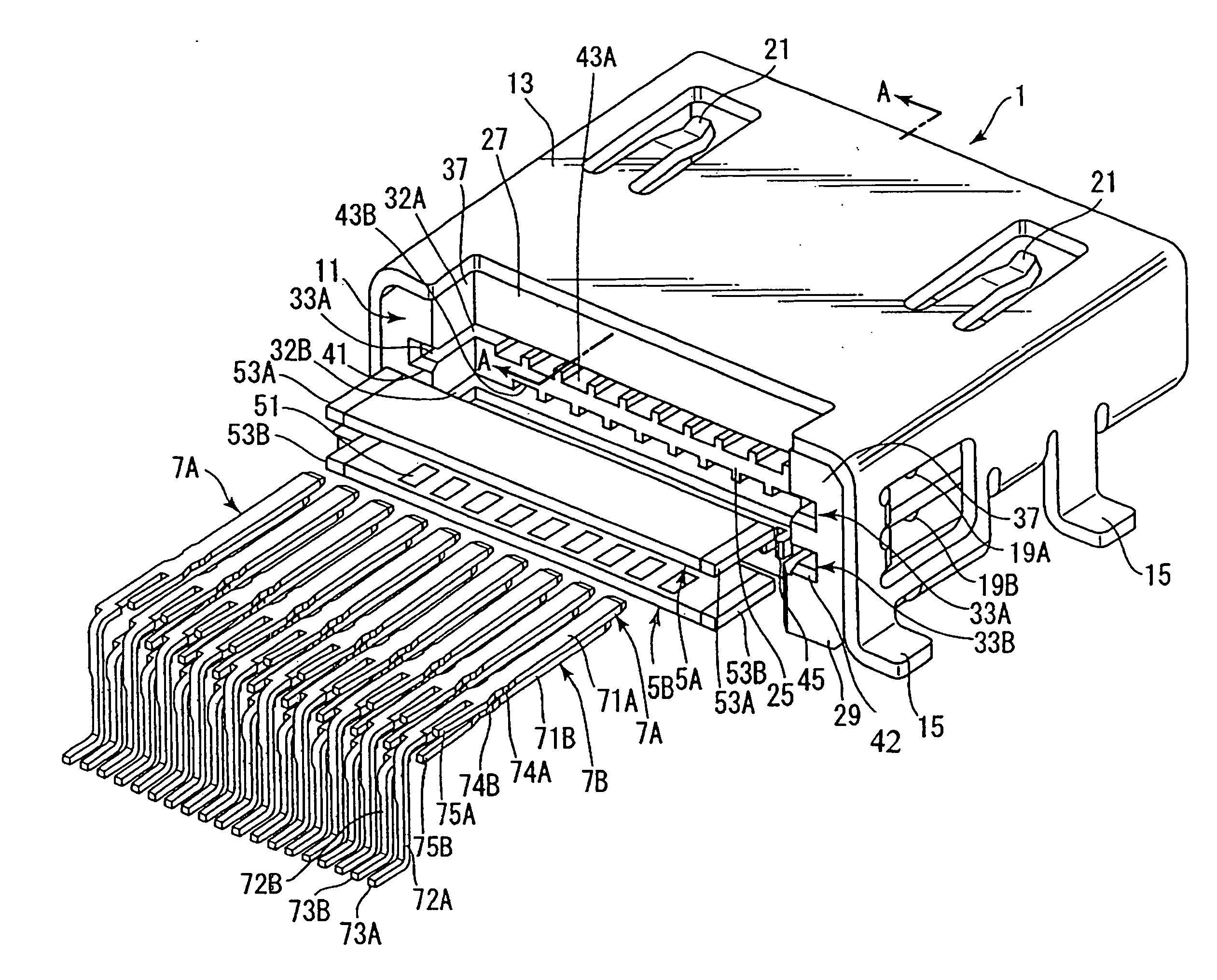 Connector with built-in substrate and its assembling method