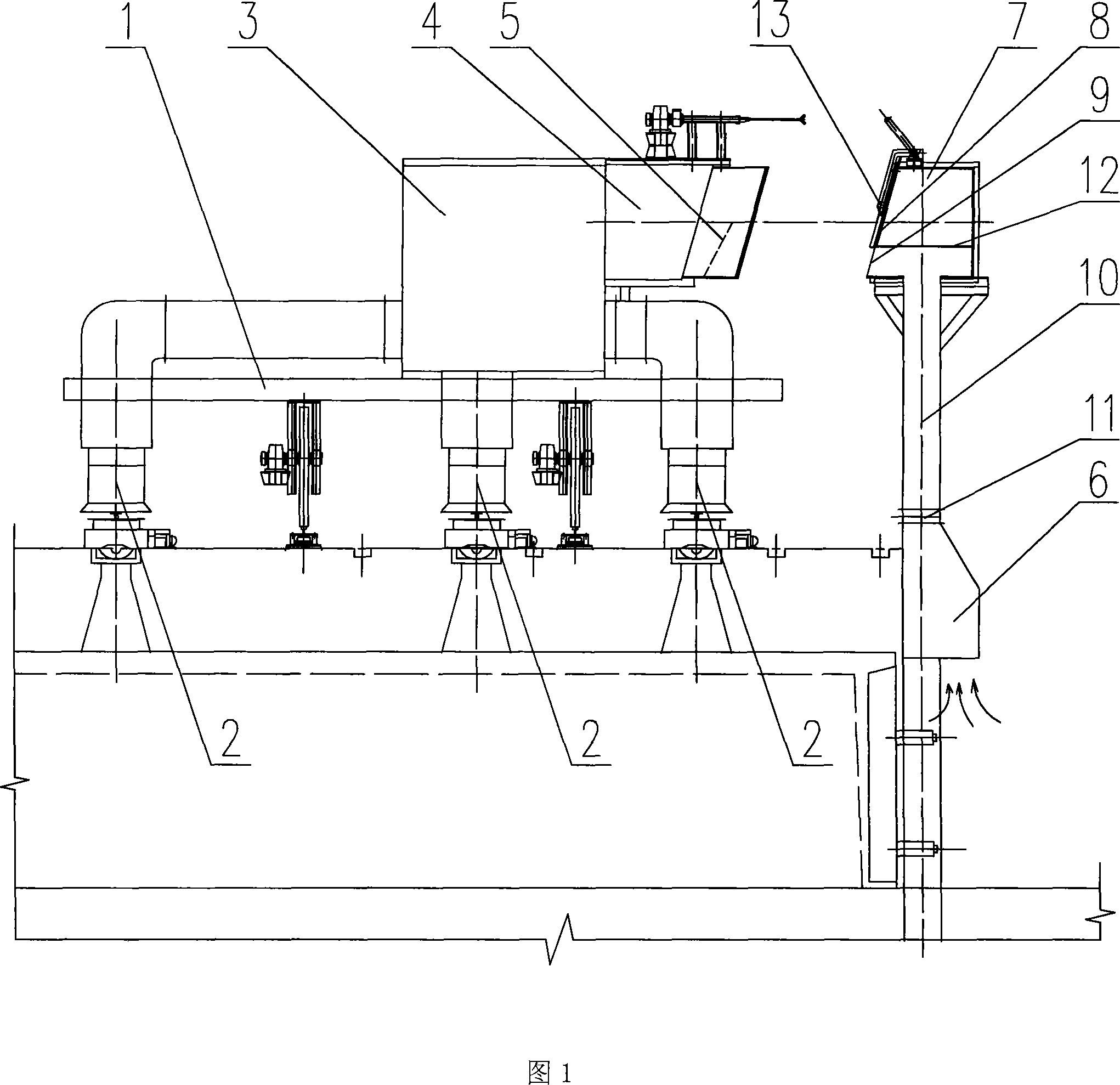 Tamping coke oven machine side furnace door and furnace top smoke catching method and device