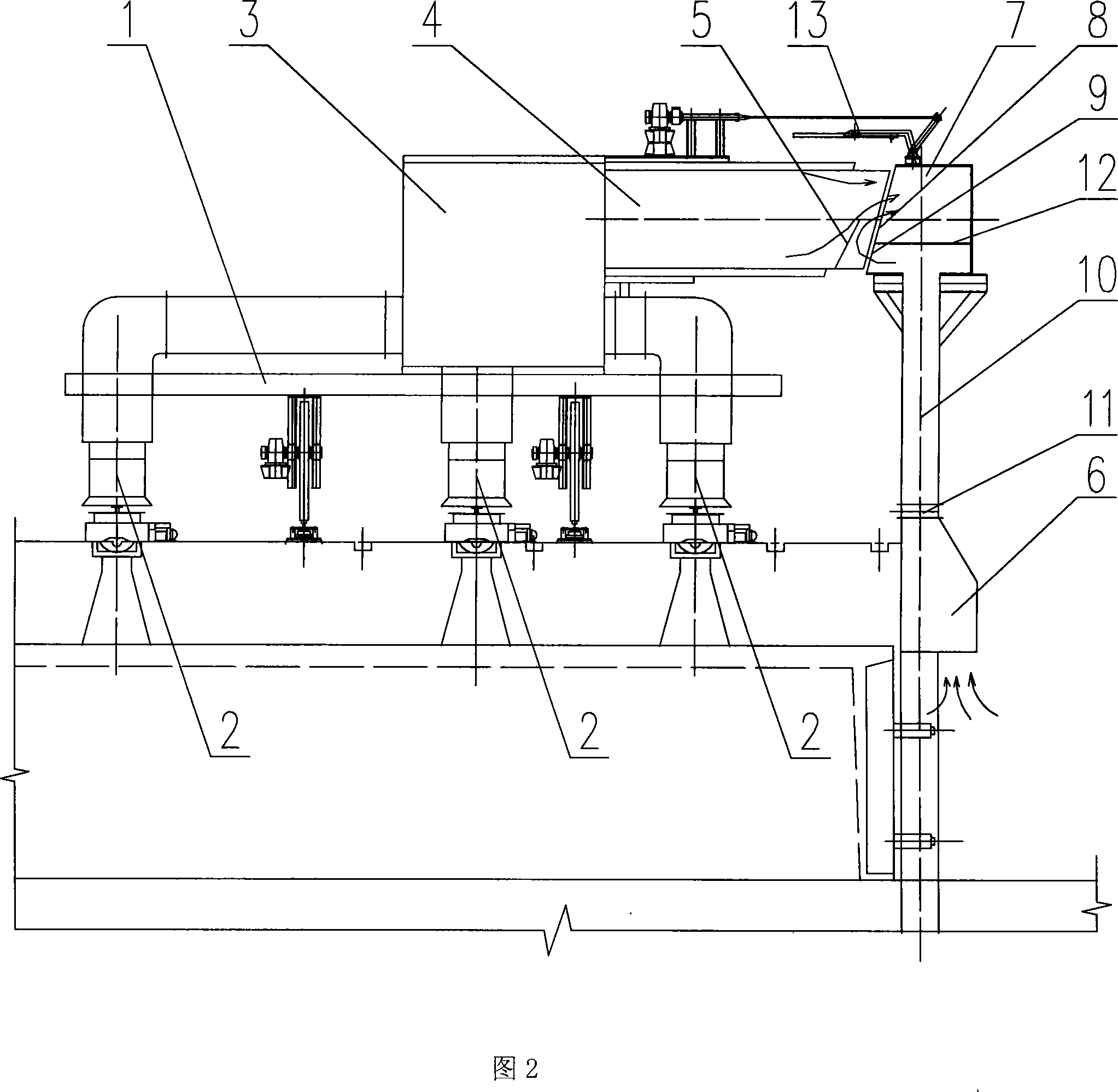 Tamping coke oven machine side furnace door and furnace top smoke catching method and device