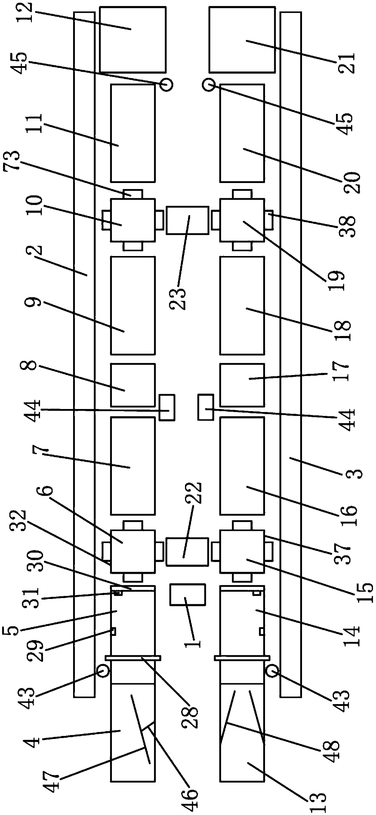 Automatic lamination, detection and boxing production line of stator and rotor