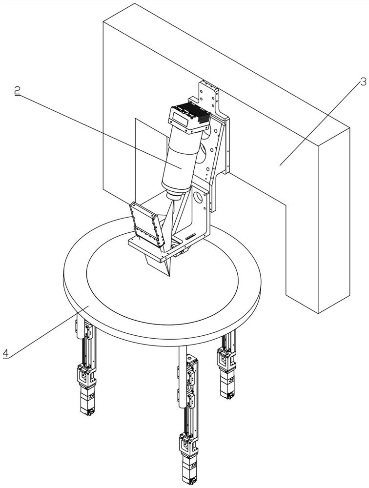 Automatic focusing device for linear scanning automatic optical detection system