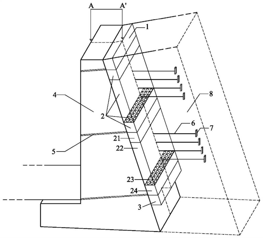 Soil retaining structure suitable for eliminating frost heaving effect in cold region and construction method