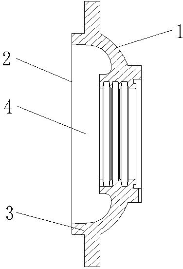 Bearing box cover made of graphite