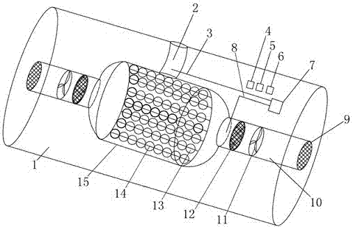 Horizontal hair drying massage device