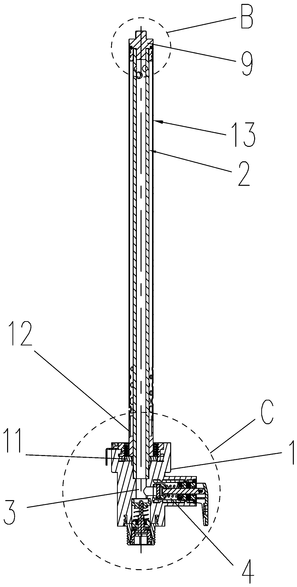 Safe pressure relieving and anti-creeping device for water heater