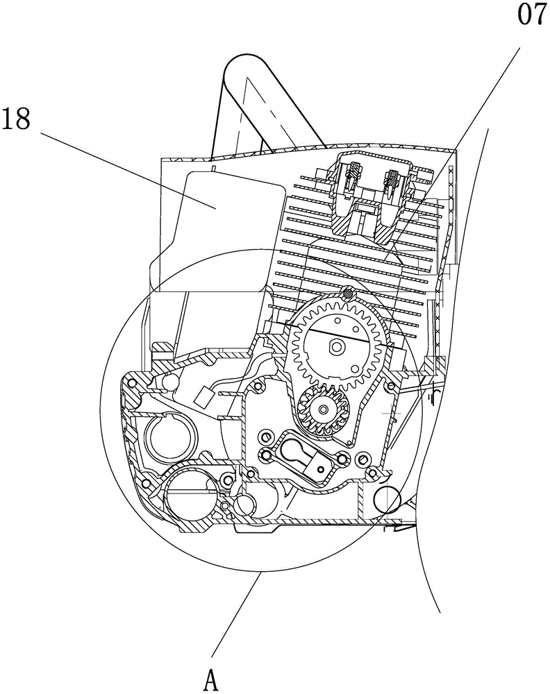 Engine oil oil-way system of gasoline engine