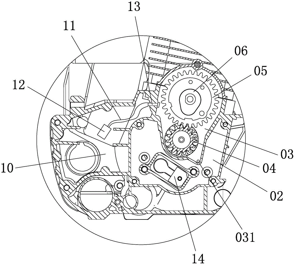 Engine oil oil-way system of gasoline engine