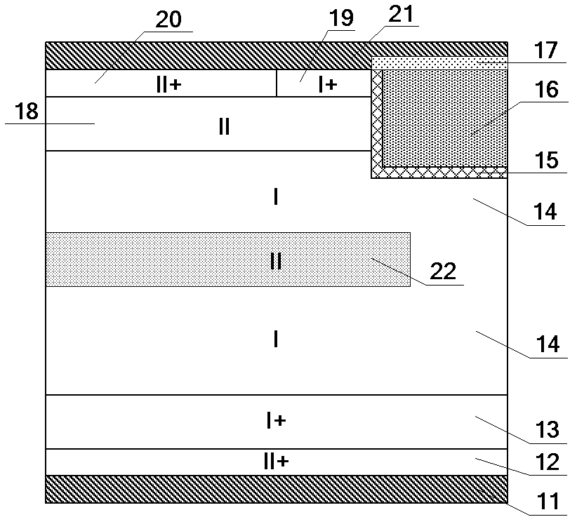 Insulated gate bipolar transistor with floating buried layer