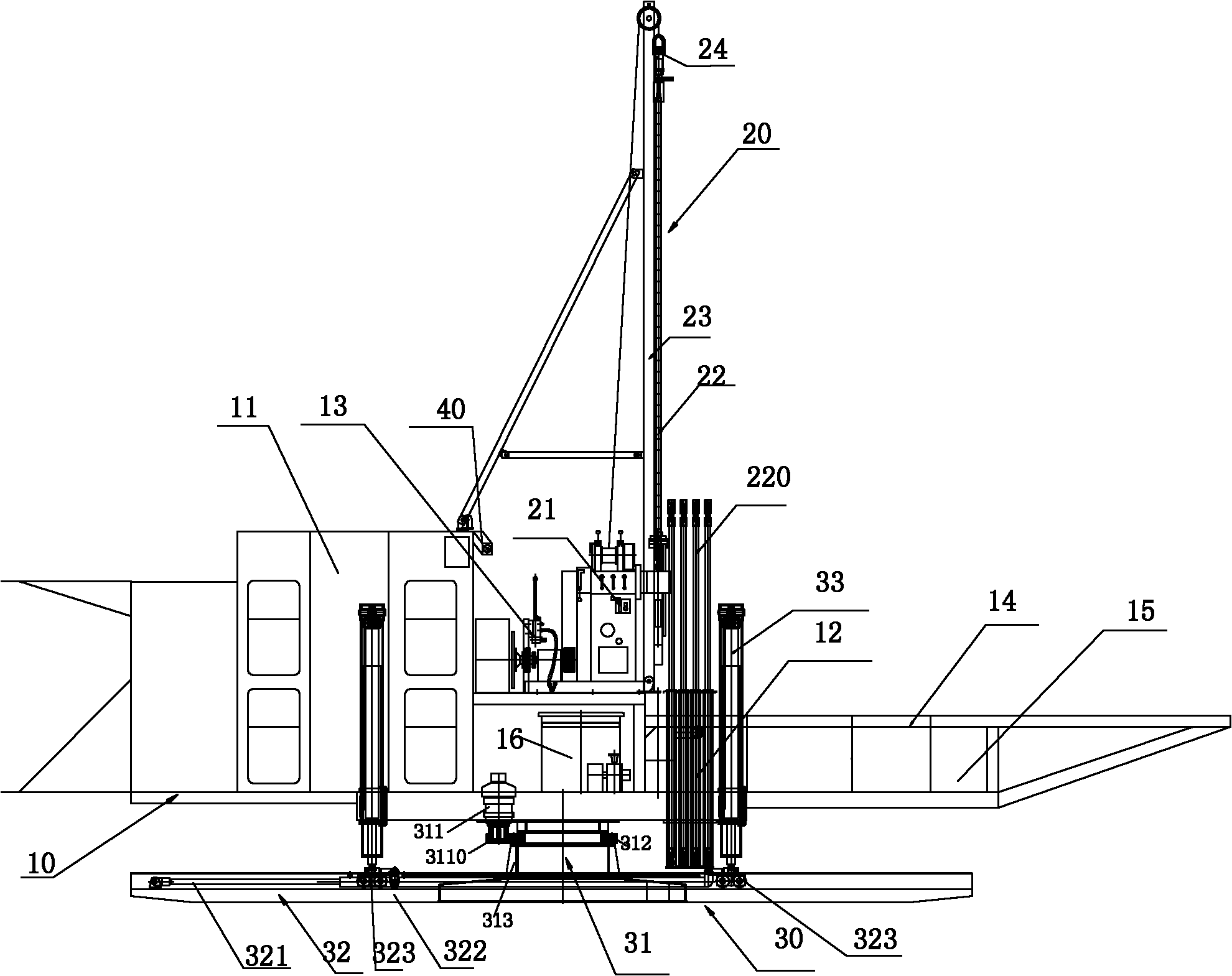 Monitoring walking drilling equipment