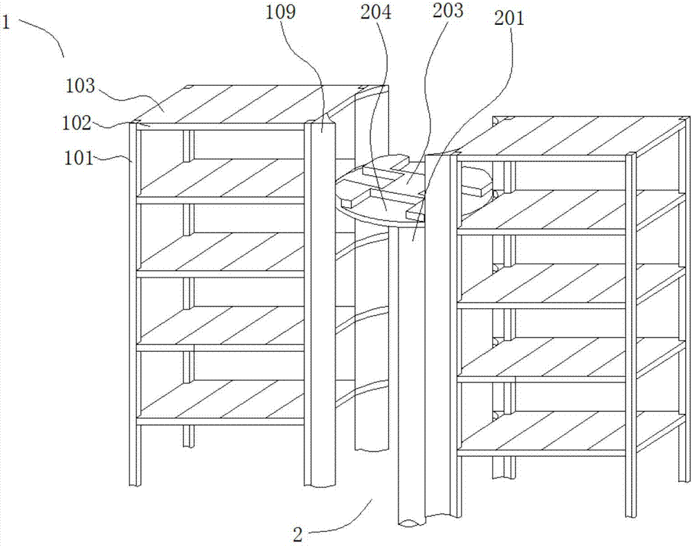 Giant wheel type lifting vehicle carrying device