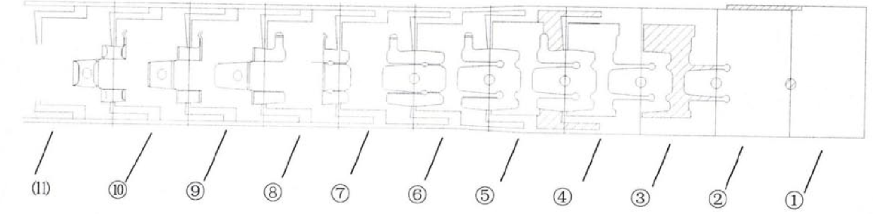 A kind of automatic production method of elastic chain