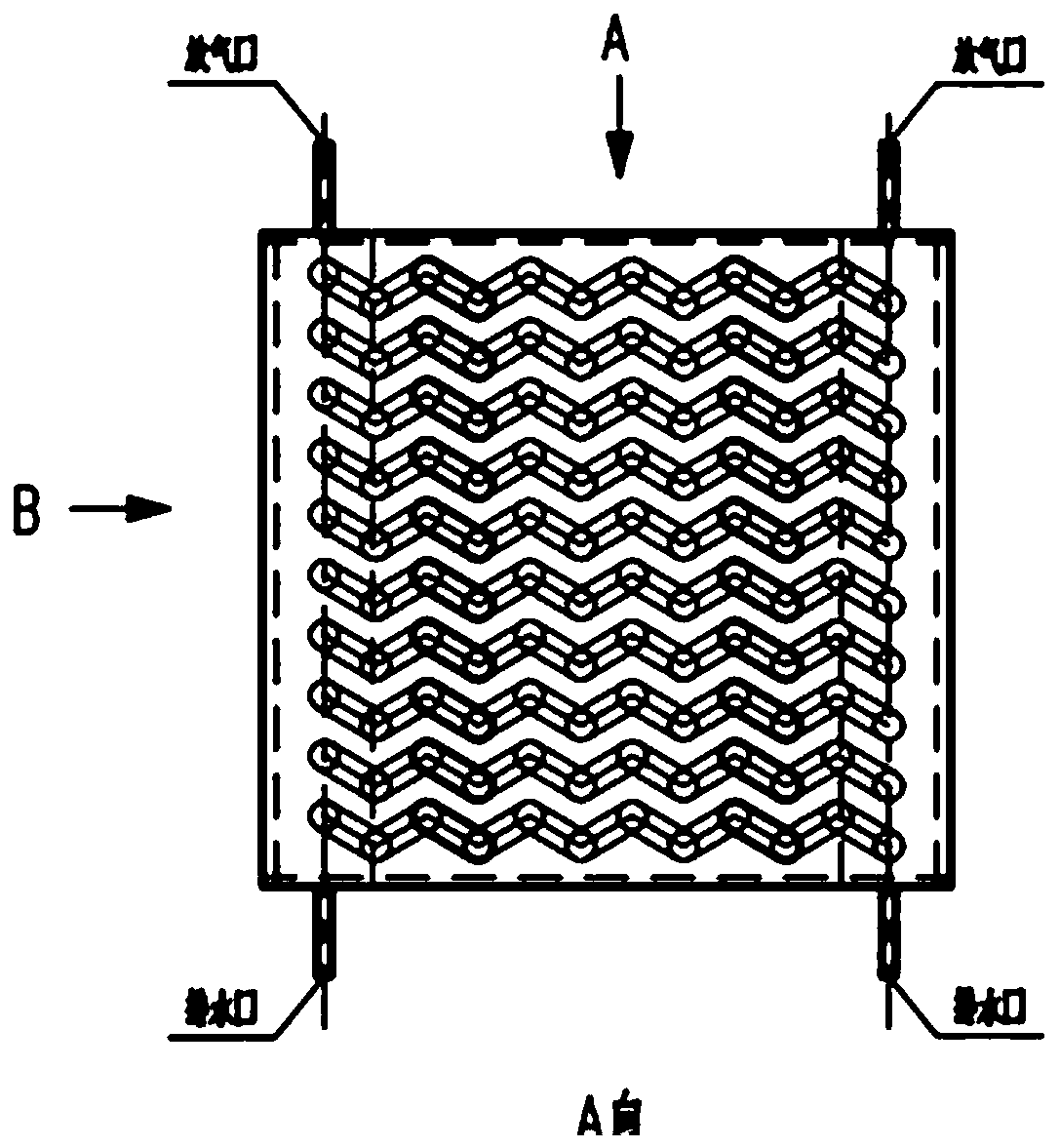 Flue gas waste heat exchange device with dirt accumulation prevention function