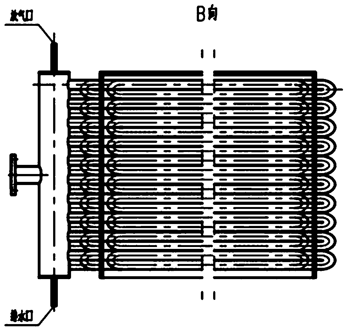 Flue gas waste heat exchange device with dirt accumulation prevention function