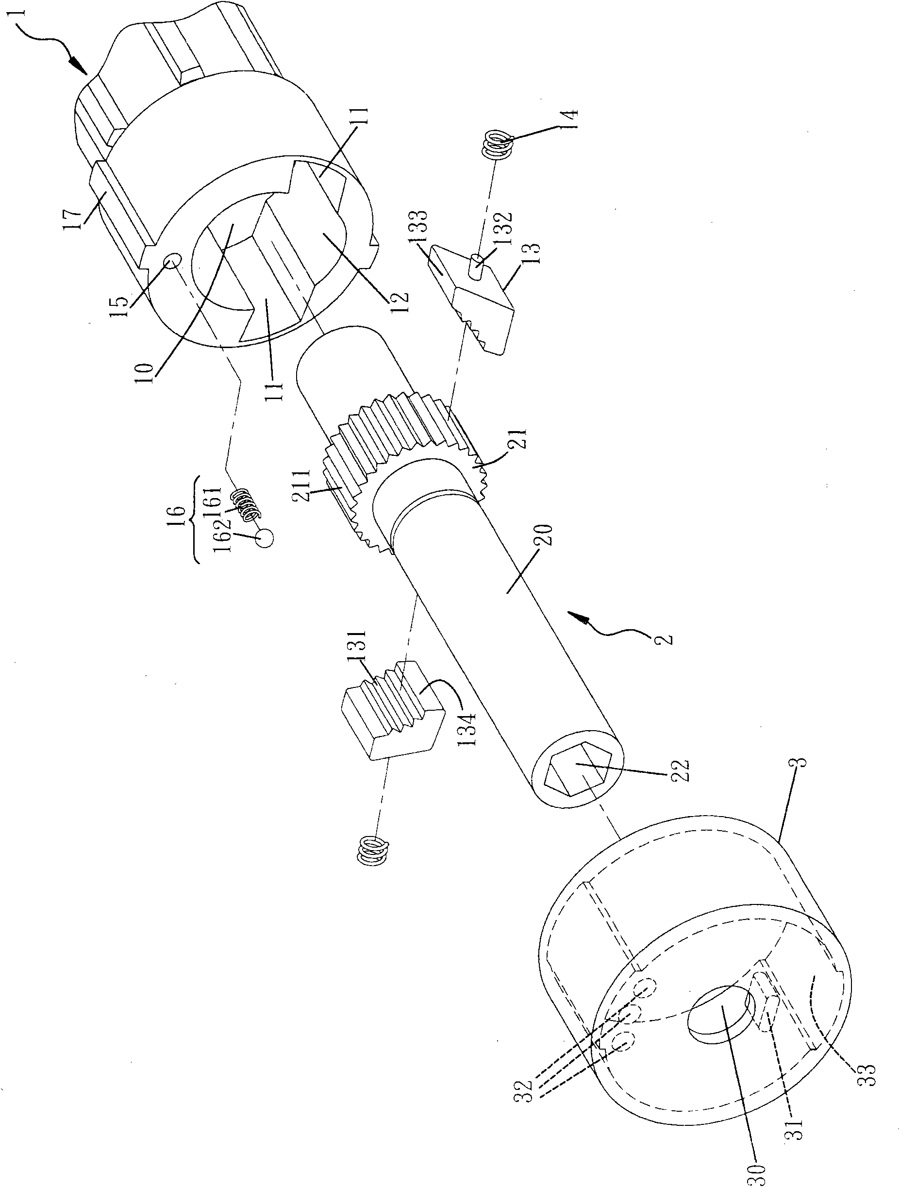 Ratchet screwdriver reversing device