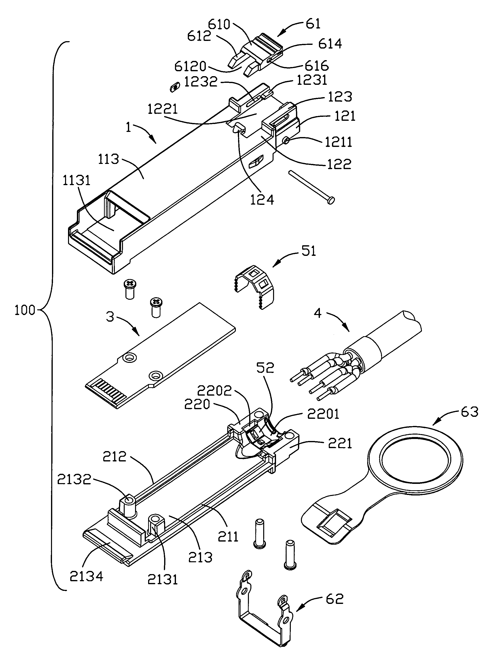 Electronic module with easily operated latch mechanism