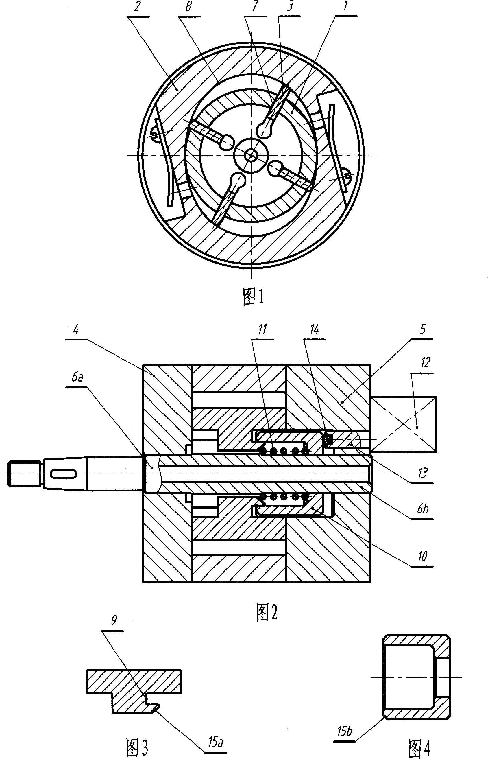 Device for changing displacement of slide vane compressor