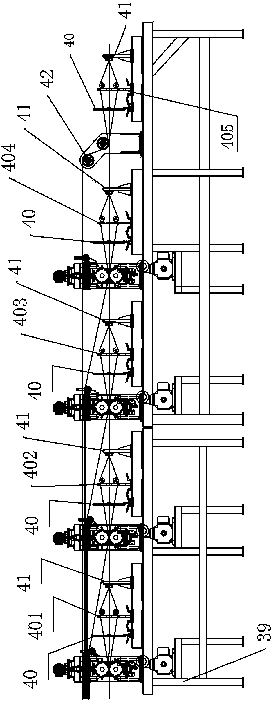 Wire harness rolling production line