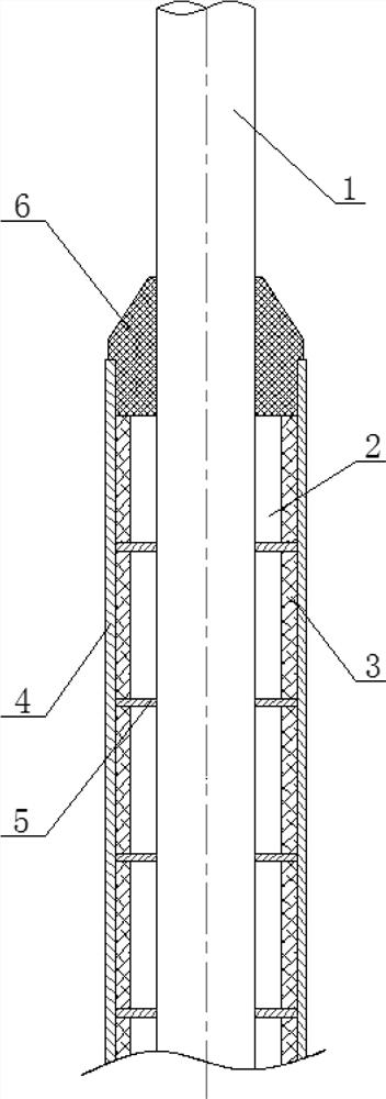 Inhaul cable body with fireproof shell and manufacturing method of inhaul cable body