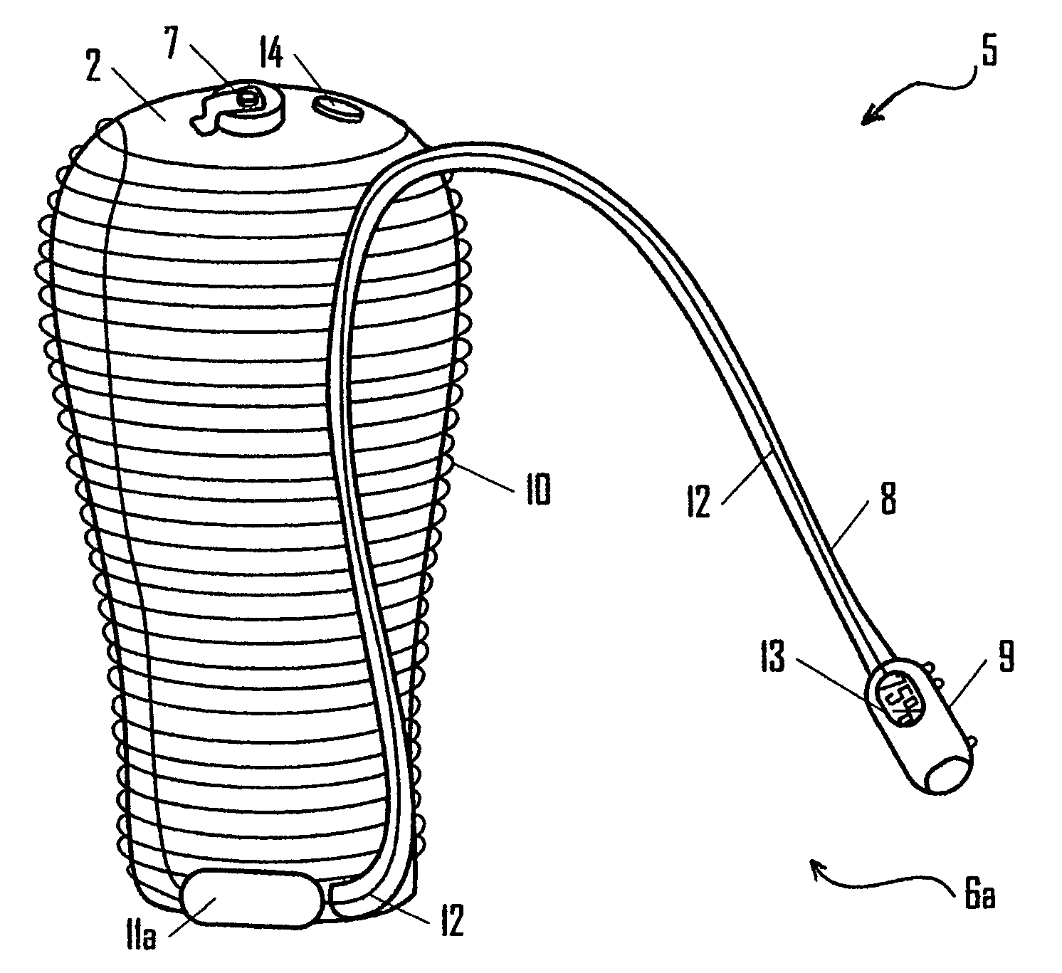 Volume or fluid level sensing system and method