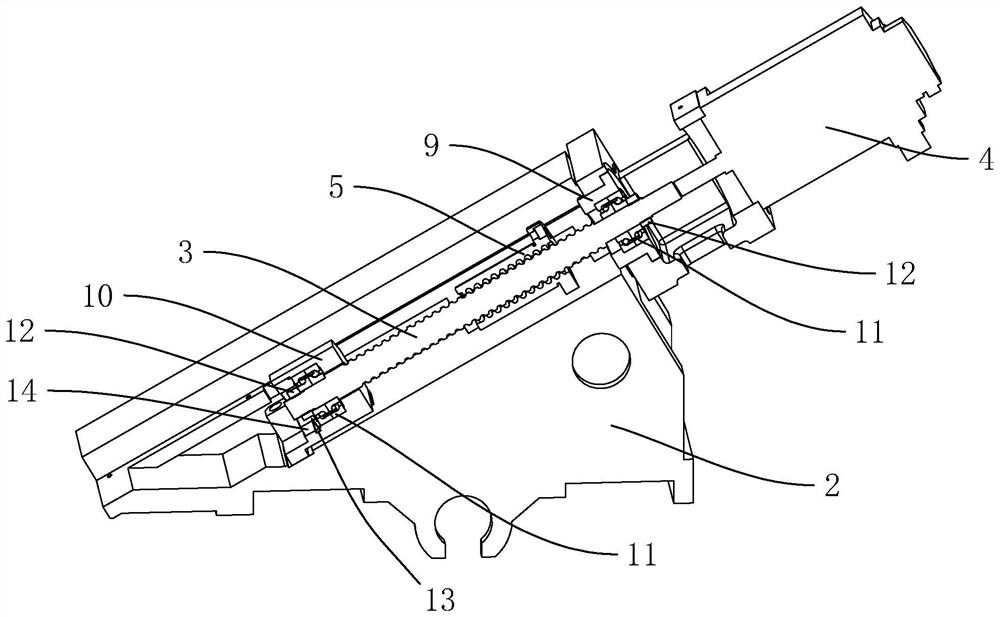 Mounting structure and method for reducing thermal deflection of tool tower crane