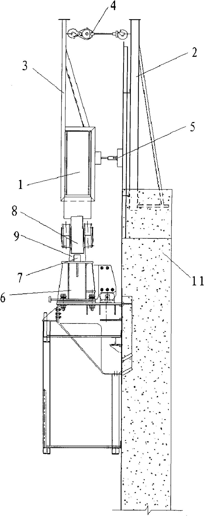 Method for mounting nuclear island end beam of nuclear power station