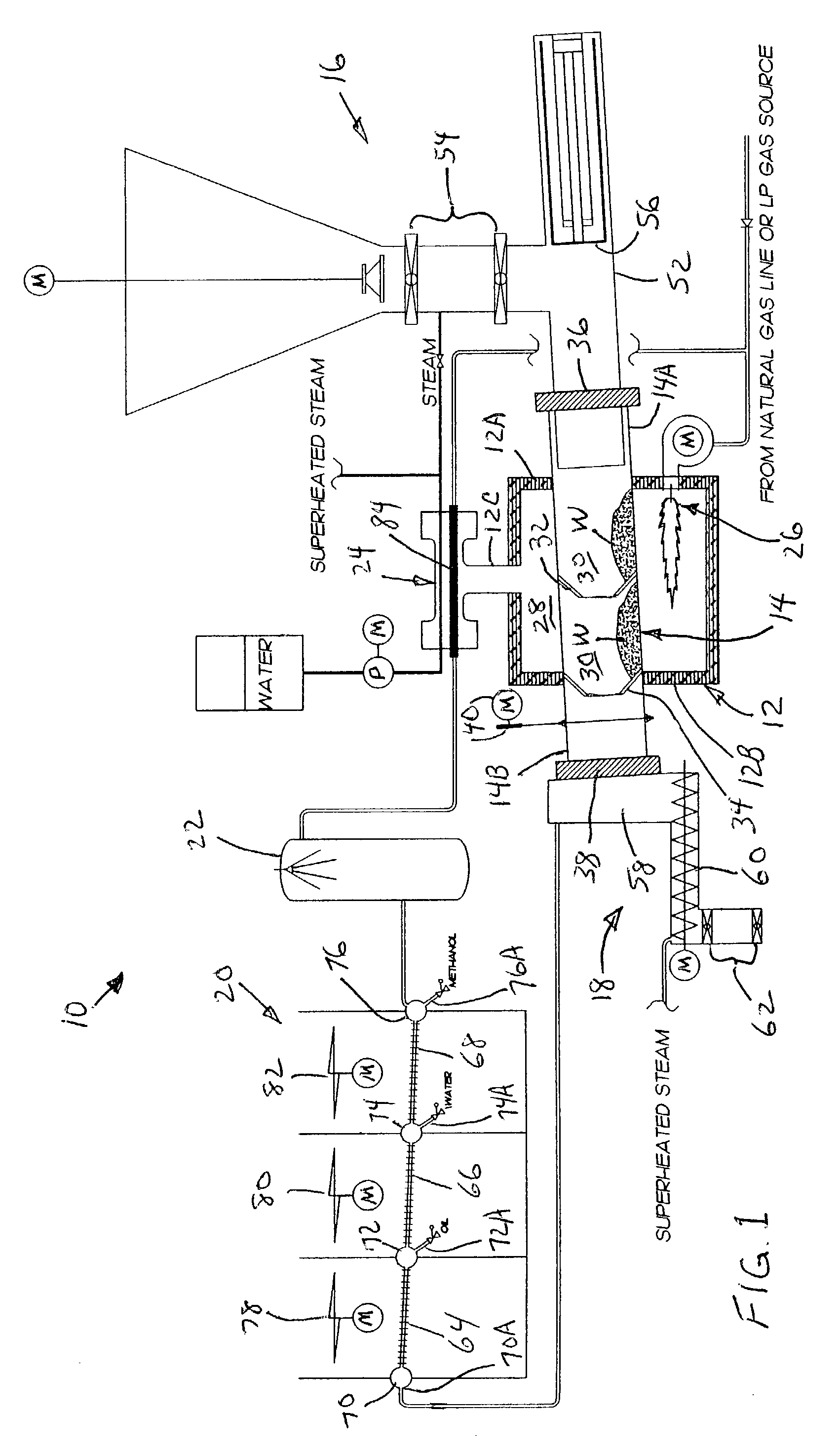 Carbonizing waste processing apparatus