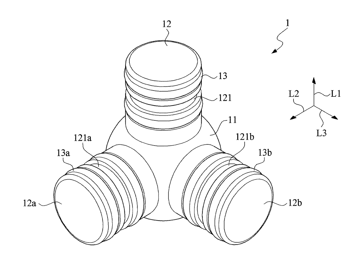 Multi-way pipe connector for tubular frame