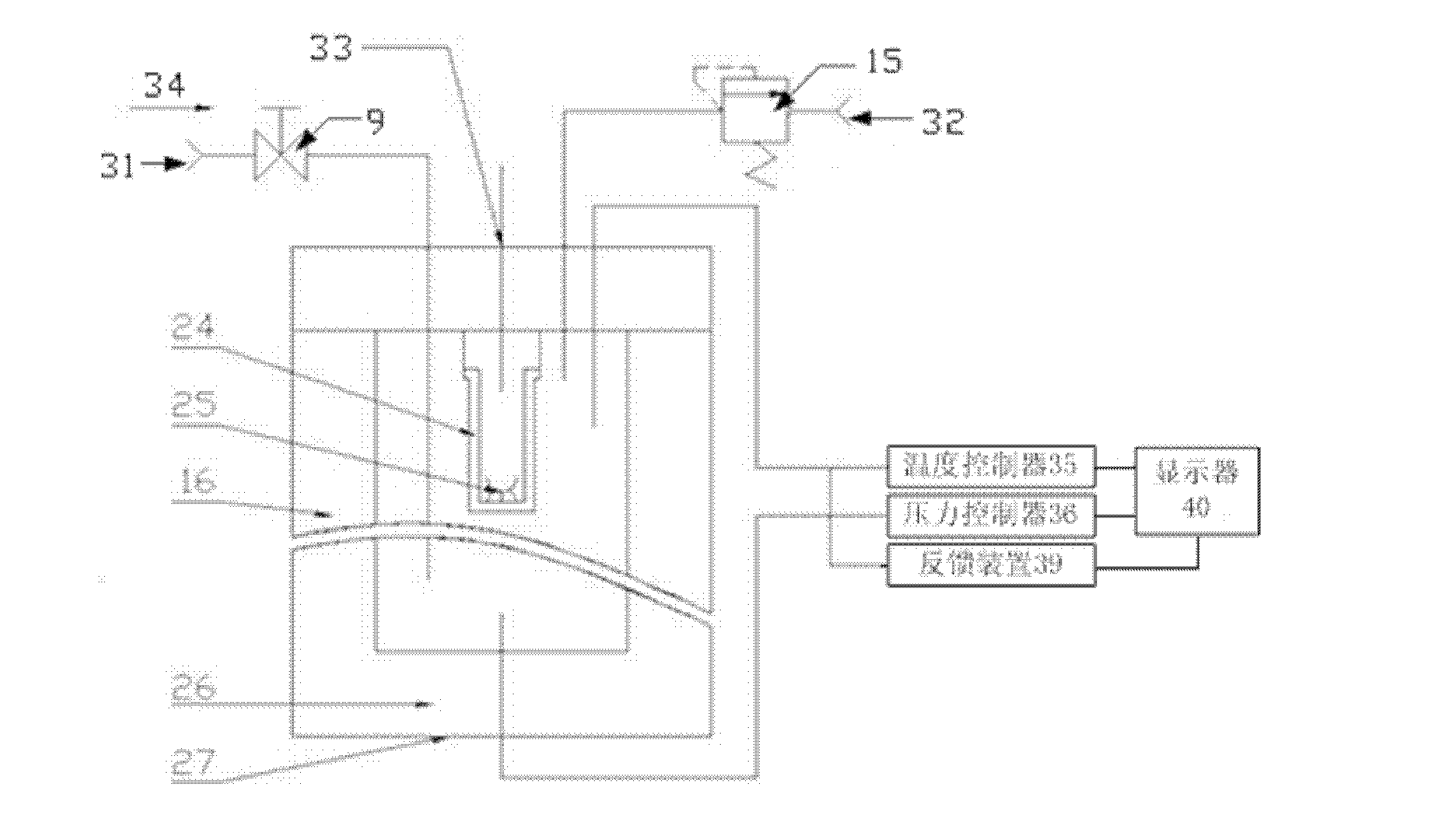 Spontaneous ignition point test device in high-pressure oxygen-rich environment