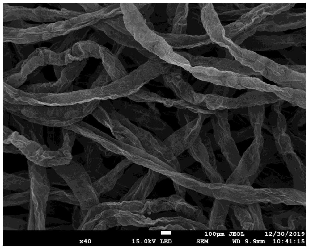 Method for preparing bismuth nanoparticles loaded on graphene fiber non-woven fabric by microwave induction