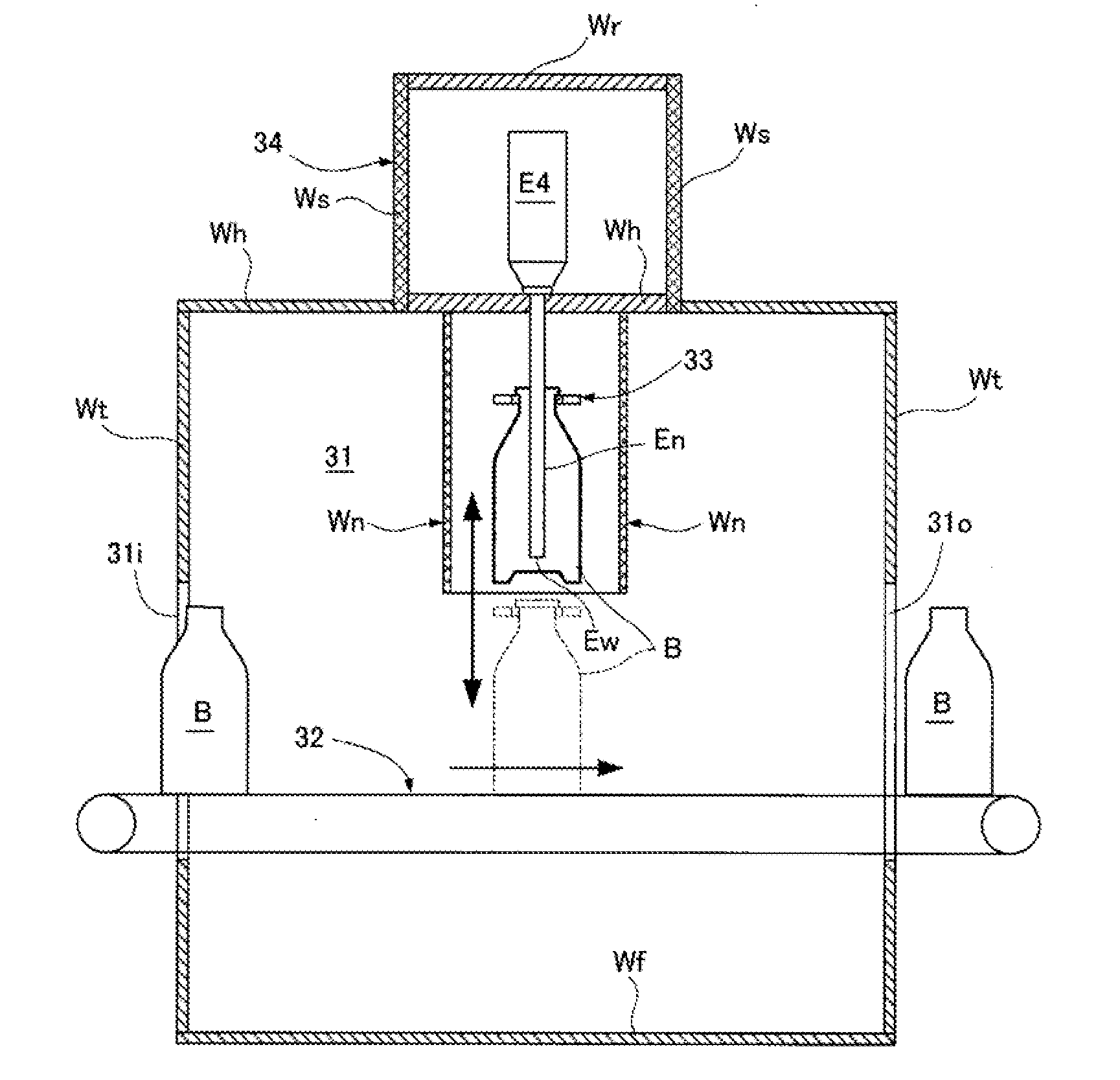 Shield and electron beam container sterilization equipment