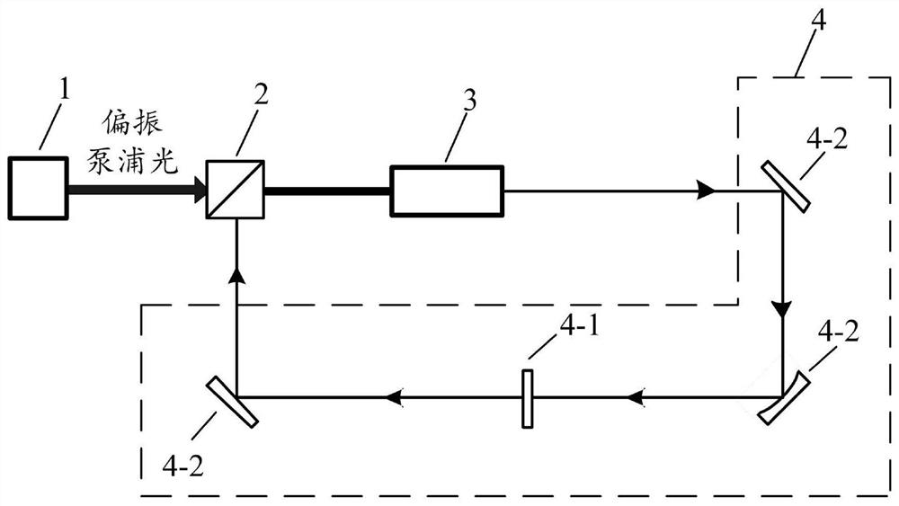 Method for improving pumping light absorption efficiency of non-polarization absorption gain medium