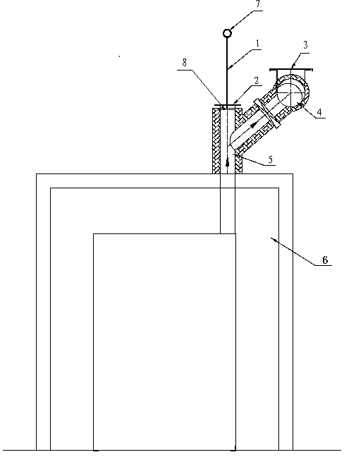 Online waste removing system for waste discharge area of plate type SCR denitration catalyst calcinator