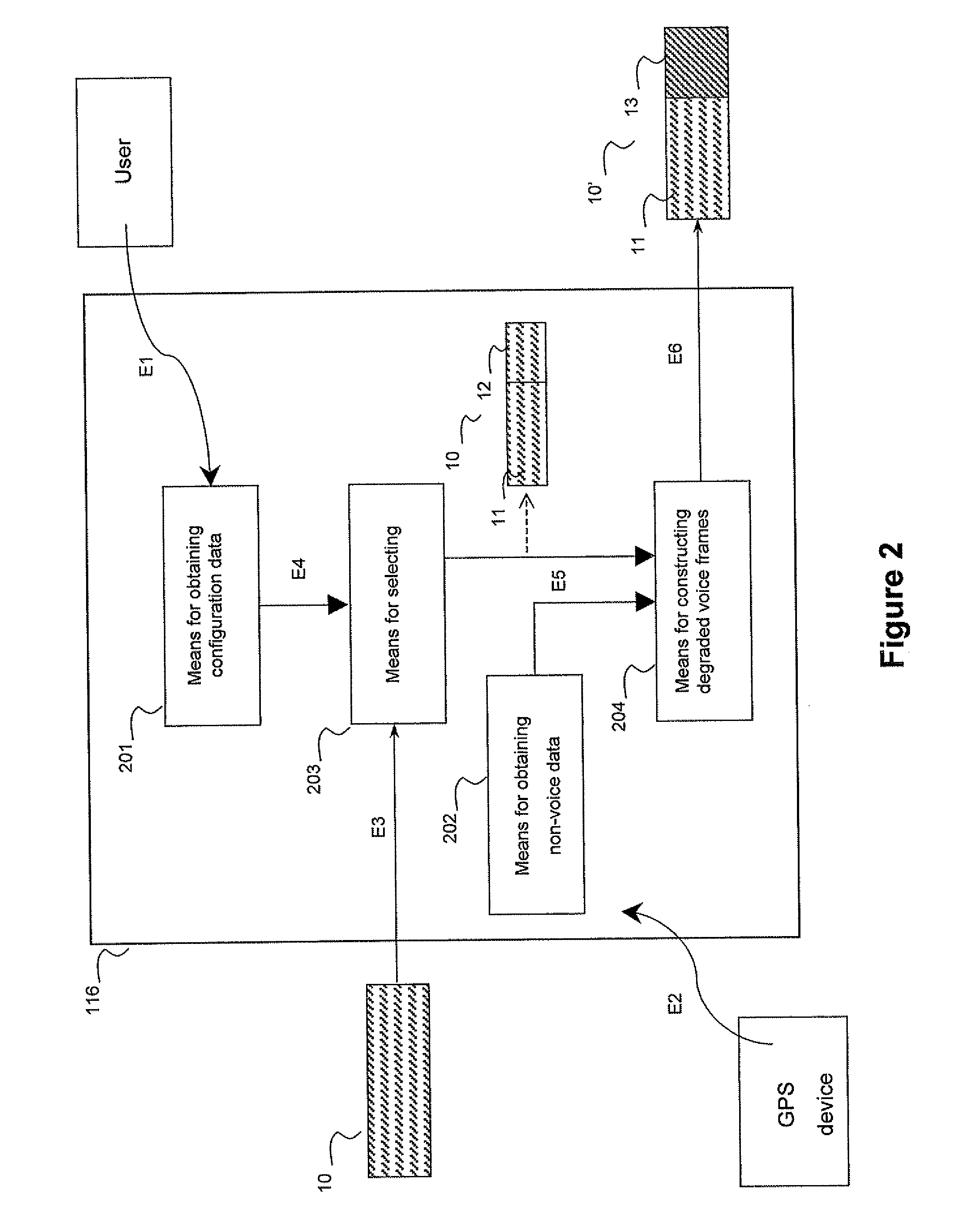 Methods for transmitting and managing voice frames, computer program product, means of storage and corresponding devices