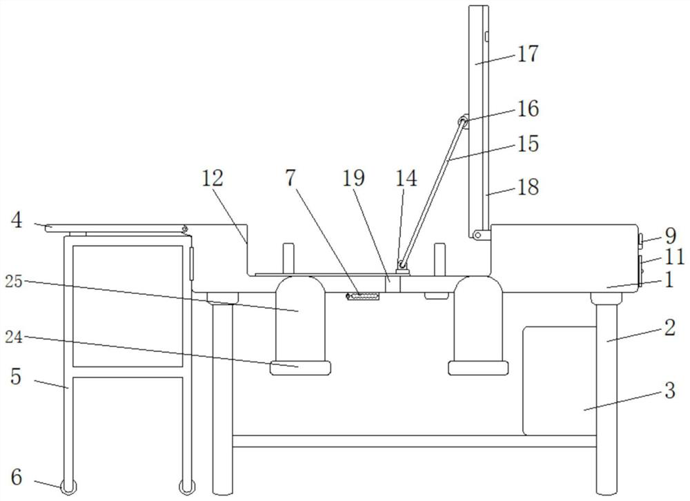 Household and office dual-purpose hidden office table