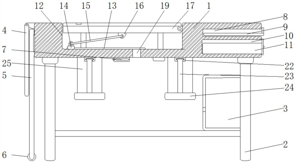 Household and office dual-purpose hidden office table