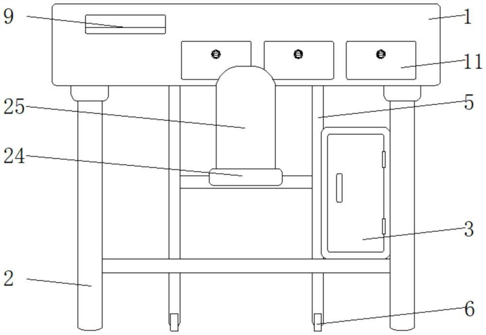 Household and office dual-purpose hidden office table