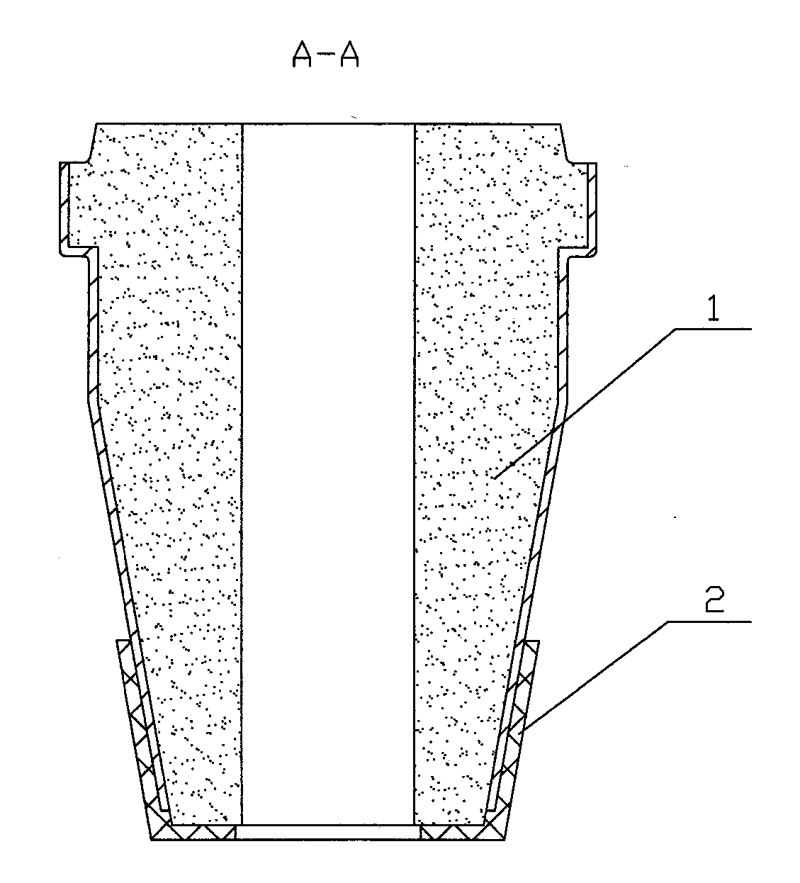 Ladle down nozzle with bowl-shaped seal ring