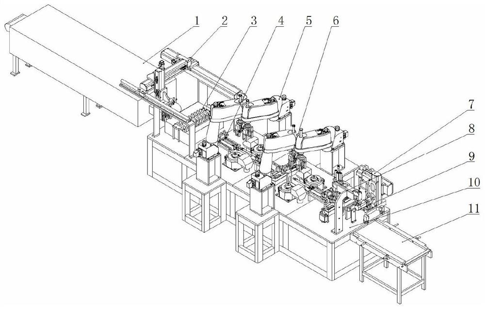 Tin soldering equipment for wiring terminal and enameled aluminum wire on straight stator