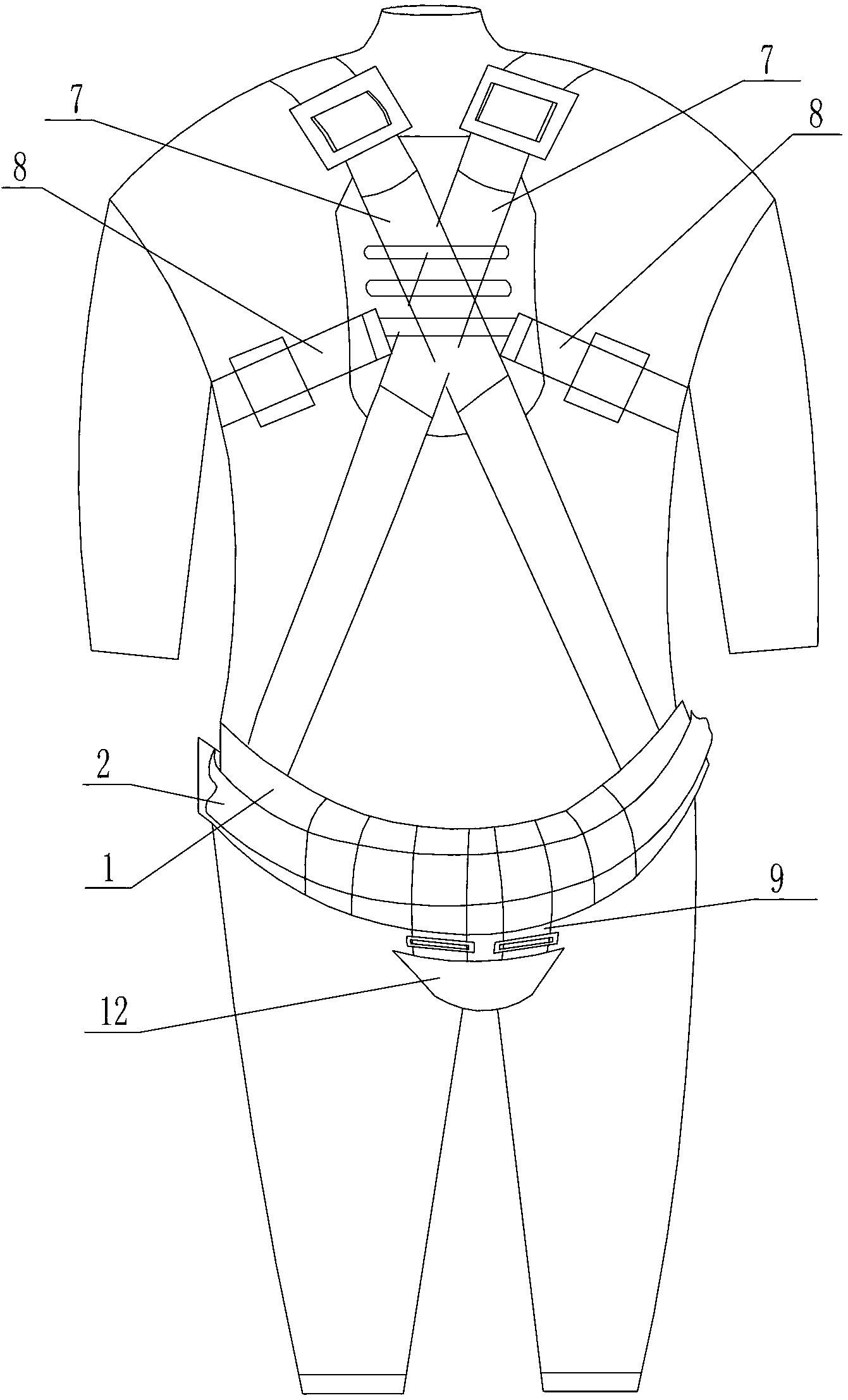 Fall protection safety belt for pole and tower operation